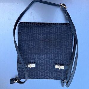 Tommy Hilfiger Black Monogram Crossbody Bag